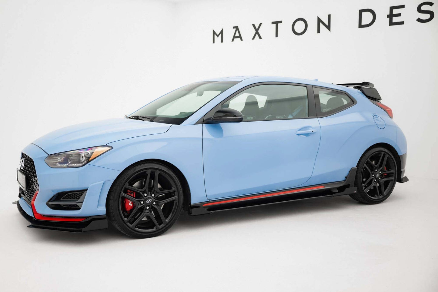 Praguri laterale Maxton Design tip Street Pro pentru Hyundai Veloster N (2018-2022), negru mat