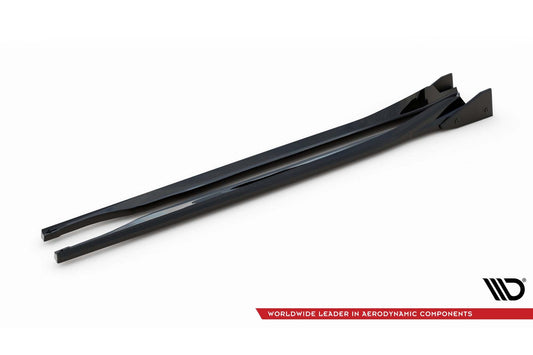 Maxton Design praguri laterale versiunea 1 pentru Toyota GR86 (dupa 2021), lac negru