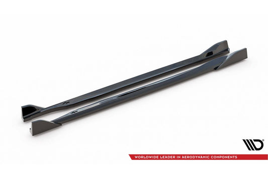 Maxton Design praguri laterale versiunea 3 pentru Toyota GR86 (dupa 2021), lac negru