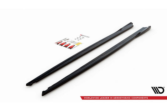 Maxton Design praguri laterale versiunea 3 pentru Toyota Supra (2019-), negru lucios