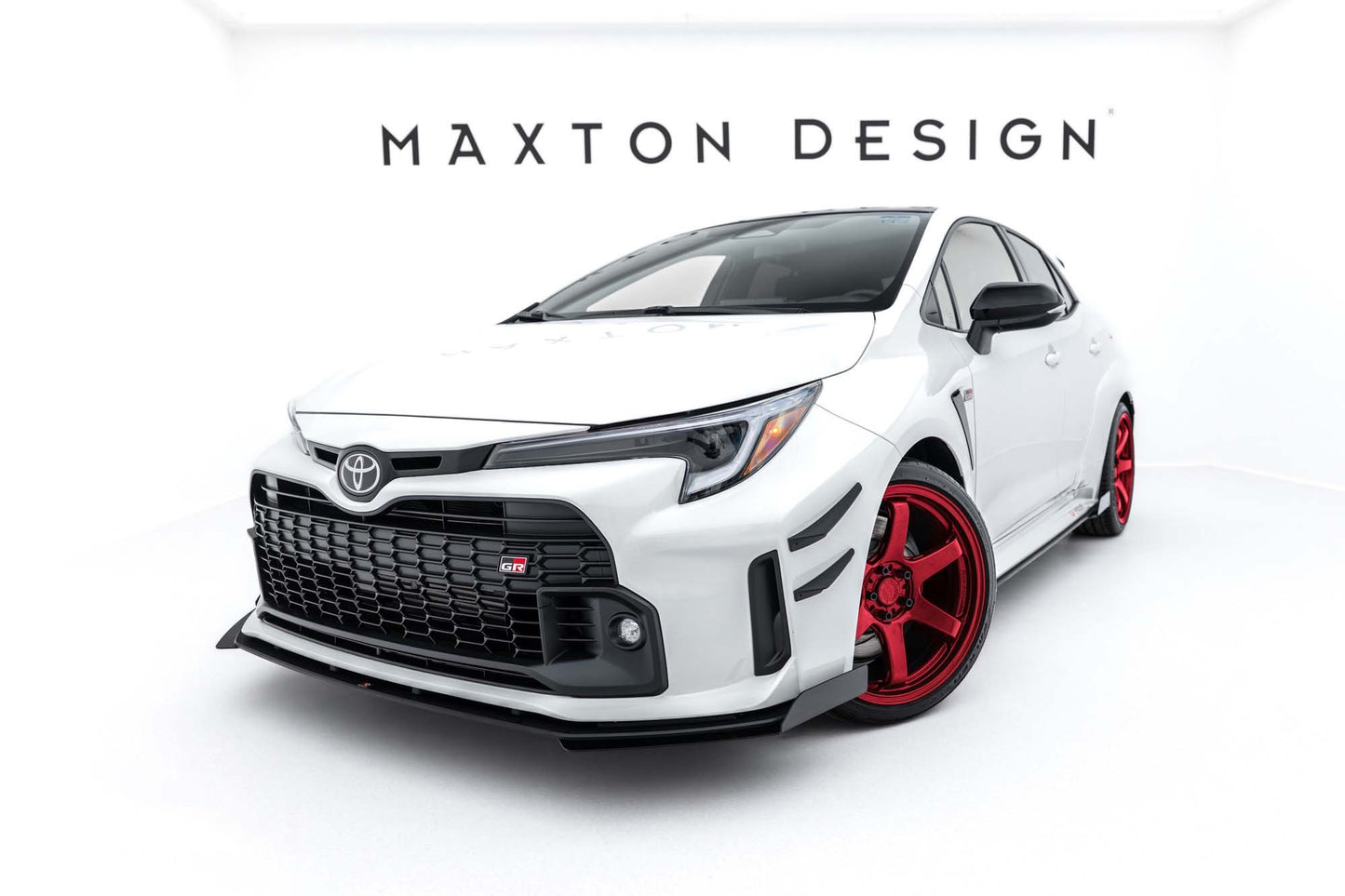 Extensii bară față Maxton Design pentru Toyota GR Corolla (2022-2024), lac negru