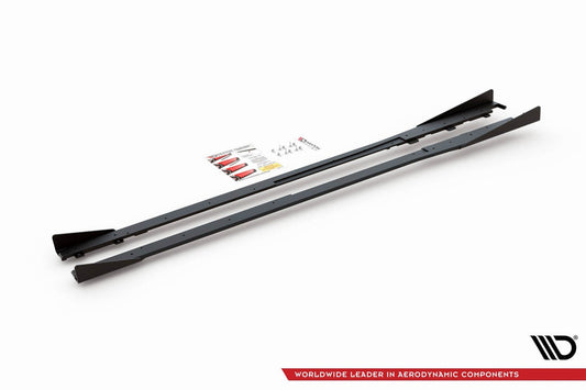 Aripioare tip Racing Maxton Design pentru praguri Toyota Yaris GR (dupa 2020), negru mat