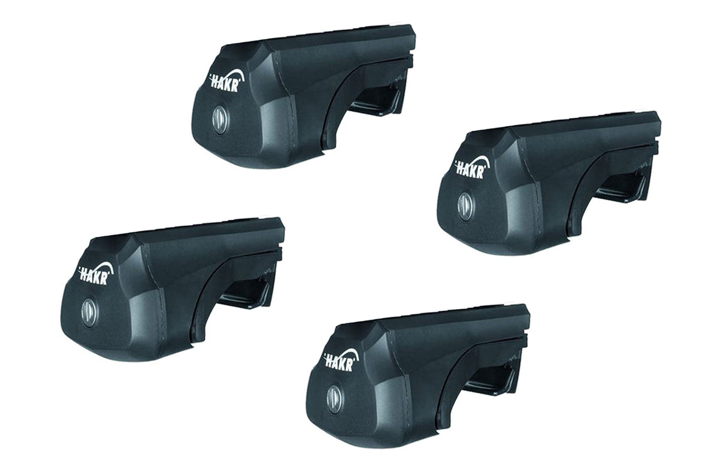 Hakr kit de montaj tip 195 pentru Audi A3 Sportback (2012-2020) cu bare longitudinale integrate, negru, set de 4 bucăți