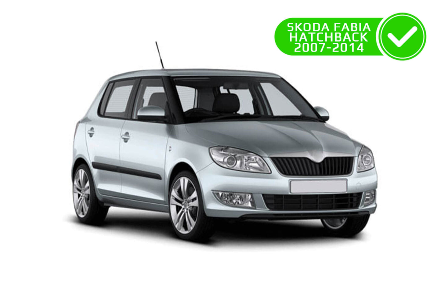 Hakr steel roof bars with fixings for Skoda Fabia hatchback 2007-2014 without factory rails, black