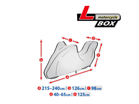 Husa Moto Kegel - Basic, Marimea L, potrivit pentru Motociclete cu Top Case