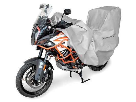 Husa Moto Kegel - Basic, marime potrivita pentru Motociclete Adventure / Dual-Sports cu Top Case, Gri