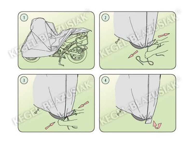 Husa Moto Kegel - Basic, XL, pentru Motociclete cu Top Case, gri