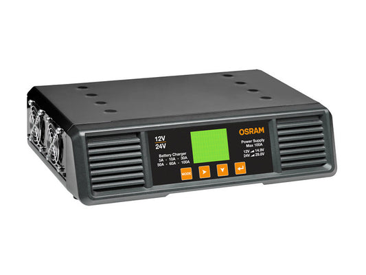 Statie de incarcare Osram BATTERYcharge Pro 100A, pana la 1000Ah.