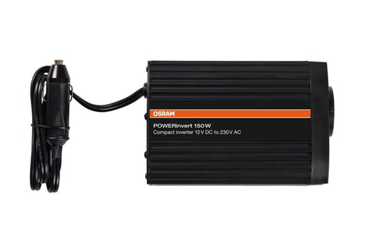 Invertor monofazat Osram POWERinvert 150 12V DC la 230V AC, 150W, 2.1A USB, cu o priza