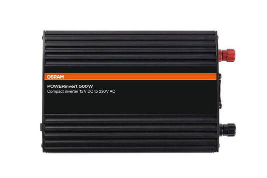 Invertor monofazat Osram POWERinvert 500 12V DC la 230V AC, 500W, 2.1A USB, cu o priza