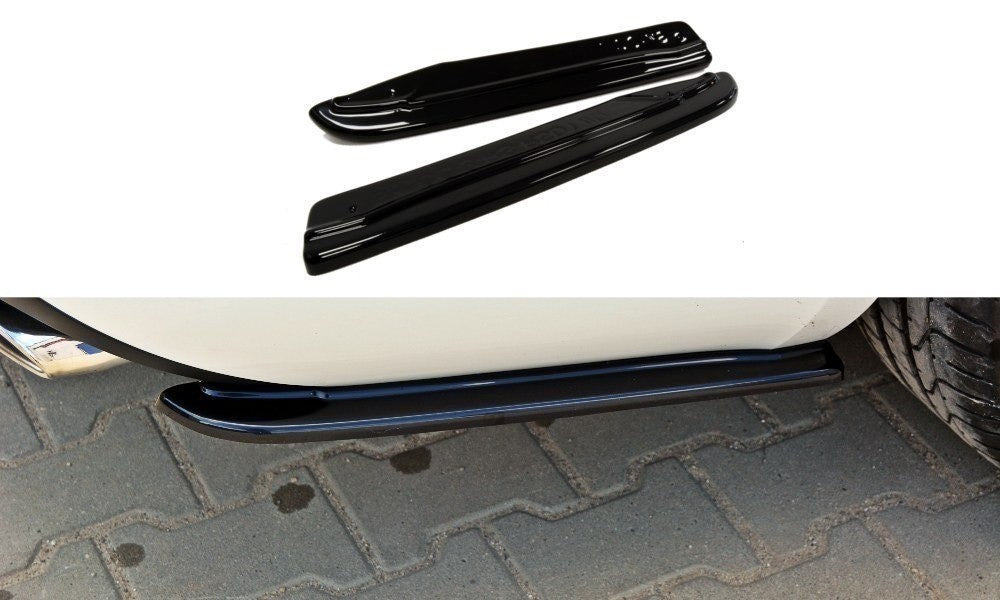 Maxton Design Side Skirt Extensions for Skoda Octavia RS hatchback, station wagon (2013-2019) Rear Bumper, Carbon Look