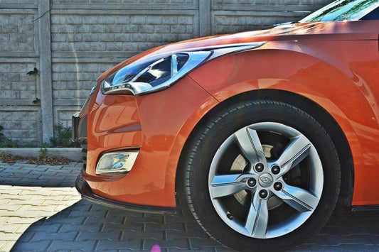 Splitter Maxton Design pentru bara fata a Hyundai Veloster (2011-), negru mat