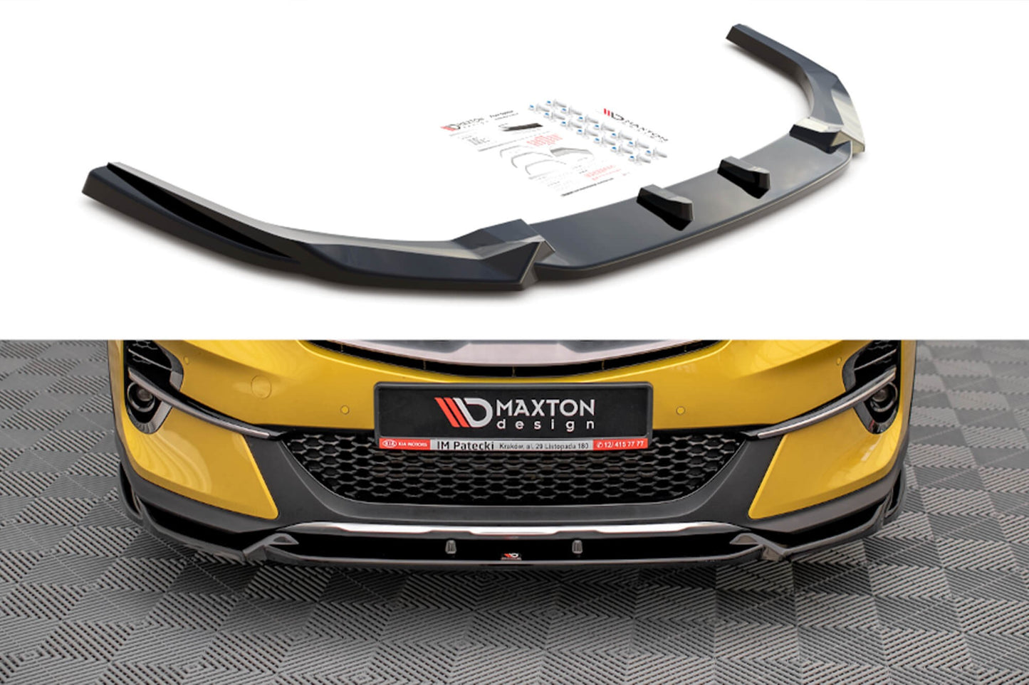 Maxton Design spoiler bara fata pentru Kia Xceed (2019+), lac negru