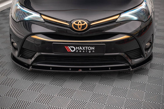 Spoiler Maxton Design versiunea 1 pentru bara față Toyota Avensis (2015-2018), culoare carbon