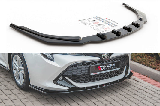 Spoiler bara fata Maxton Design versiunea 1 pentru Toyota Corolla hatchback, break (dupa 2019), culoare carbon