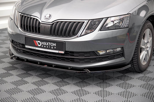 Splitter frontal Maxton Design V.1 pentru bara față standard Skoda Octavia (2016‑2020), carbon