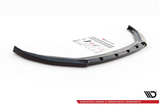 Spoiler Maxton Design versiunea 2 pentru bara fata a Skoda Kamiq (dupa 2019), lac negru