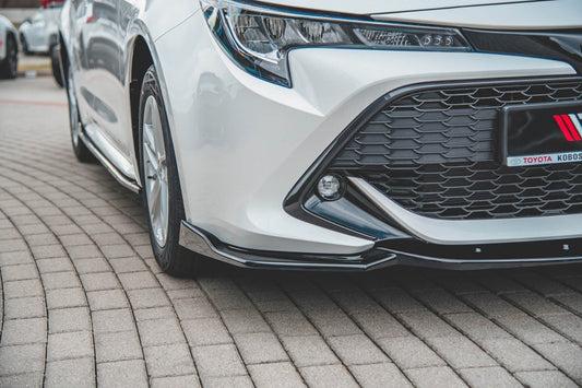 Spoiler bara fata Maxton Design versiunea 2 pentru Toyota Corolla hatchback, break (dupa 2019), lac negru