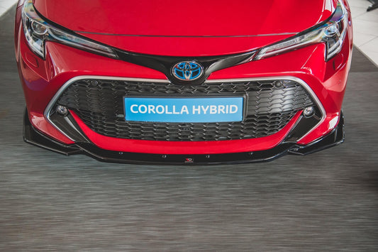 Spoiler bara fata Maxton Design versiunea 2 pentru Toyota Corolla hatchback, break (dupa 2019), culoare carbon