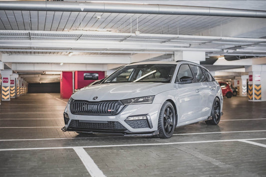 Maxton Design spoiler versiunea 2 pentru bara față RS a Skoda Octavia (după 2020), negru mat