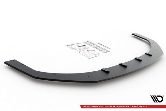 Splitter Maxton Design versiunea 2 tip Racing pentru bara fata N a Hyundai i30 hatchback, fastback (2017-), negru mat