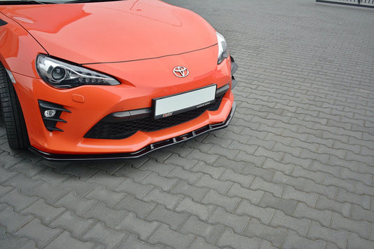 Spoiler Maxton Design versiunea 3 pentru bara fata standard Toyota GT86 (2017+), culoare carbon