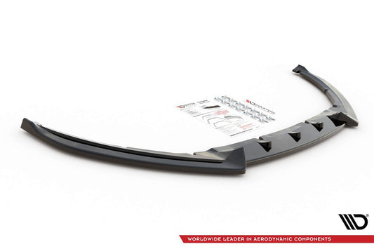 Spoiler Maxton Design versiunea 4 pentru bara fata ST a Ford Focus (2015-2018), culoare carbon