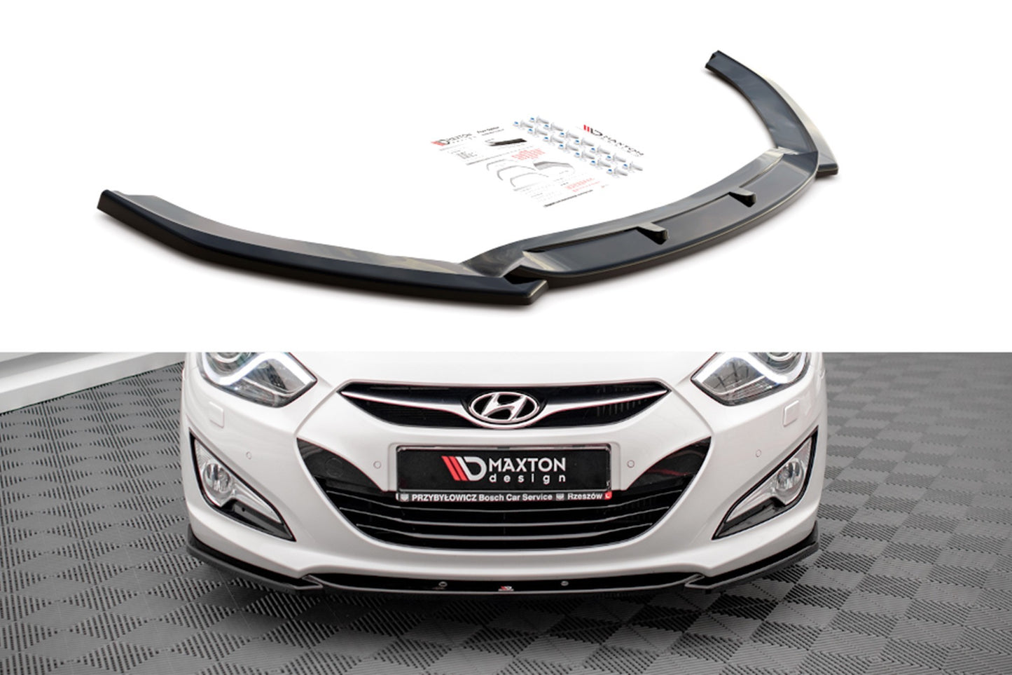 Splitter Maxton Design pentru bara fata a Hyundai i40 (2011-2014), negru mat
