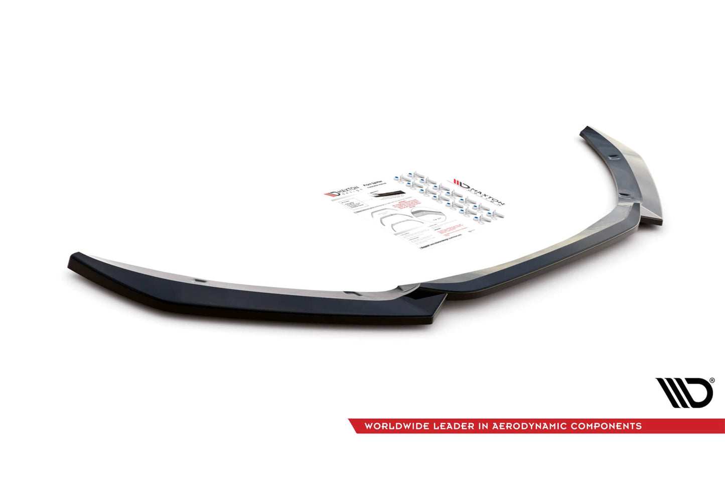 Spoiler Maxton Design versiunea 1 pentru bara fata a Jaguar XF R-Sport (2015-2020), culoare carbon
