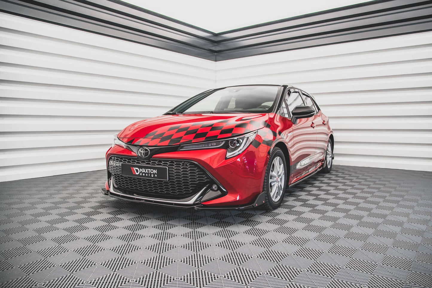 Maxton Design difuzor bară față pentru Toyota Corolla GR hatchback (2019-), negru mat