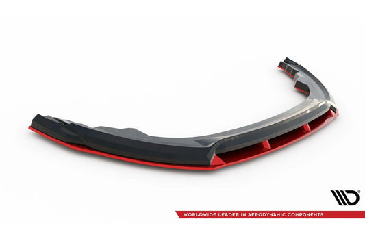 Spoiler pentru bara fata Maxton Design versiunea 2 pentru Toyota GR86 (dupa 2021), lac negru/rosu