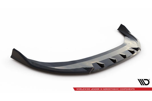 Spoiler Maxton Design versiunea 2 pentru bara fata a VW Passat B9 (dupa 2024), lac negru