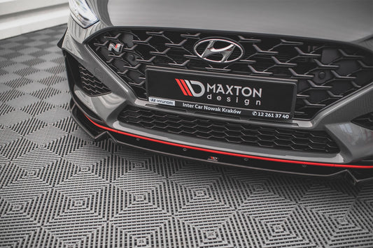 Splitter Maxton Design versiunea 2 pentru bara fata N-Line a Hyundai i30 hatchback, station wagon (2020-), culoare carbon