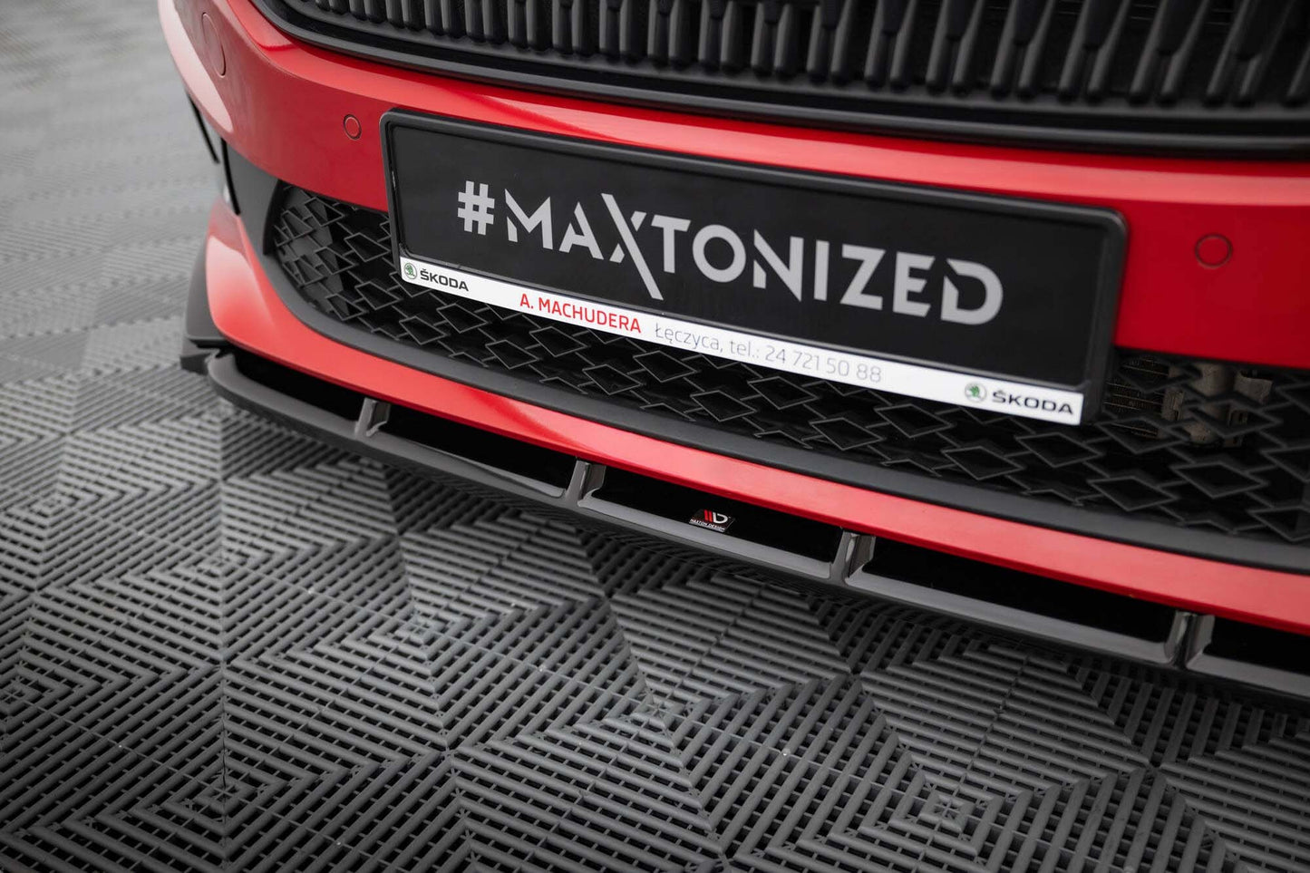 Maxton Design Front Splitter for Skoda Fabia Monte Carlo (from 2021), gloss black