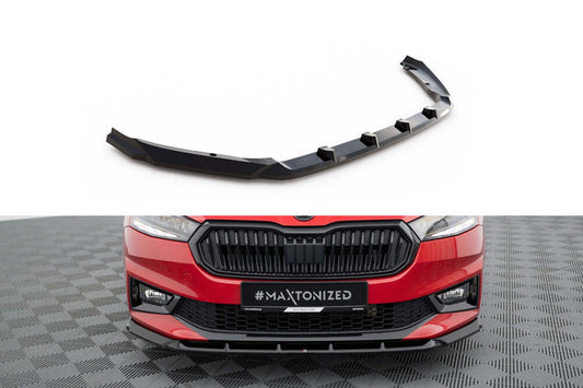 Maxton Design bara fata spoiler pentru Skoda Fabia (dupa 2021), lac negru
