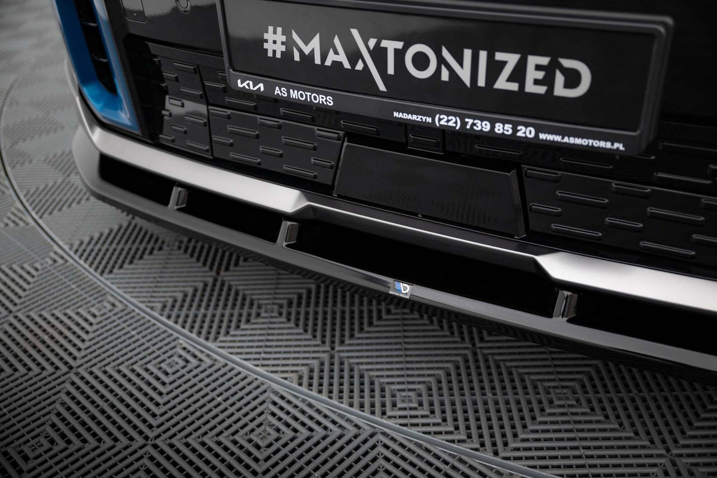 Maxton Design spoiler front splitter for Kia EV9 GT-Line (2023+), gloss black