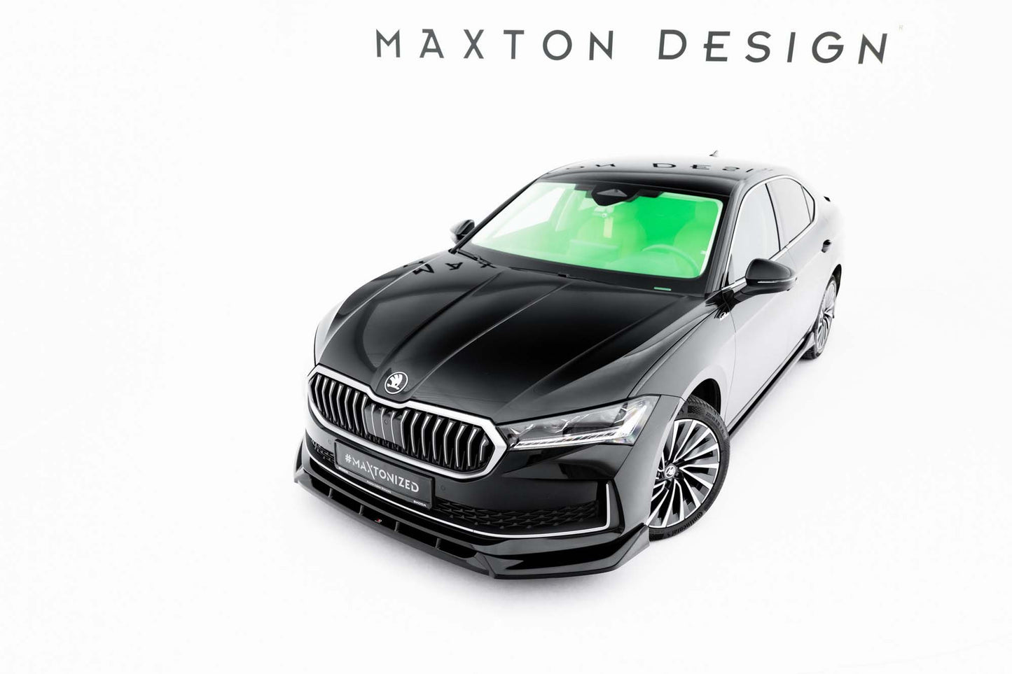 Front Splitter Maxton Design V2 for Skoda Superb (from 2024), gloss black