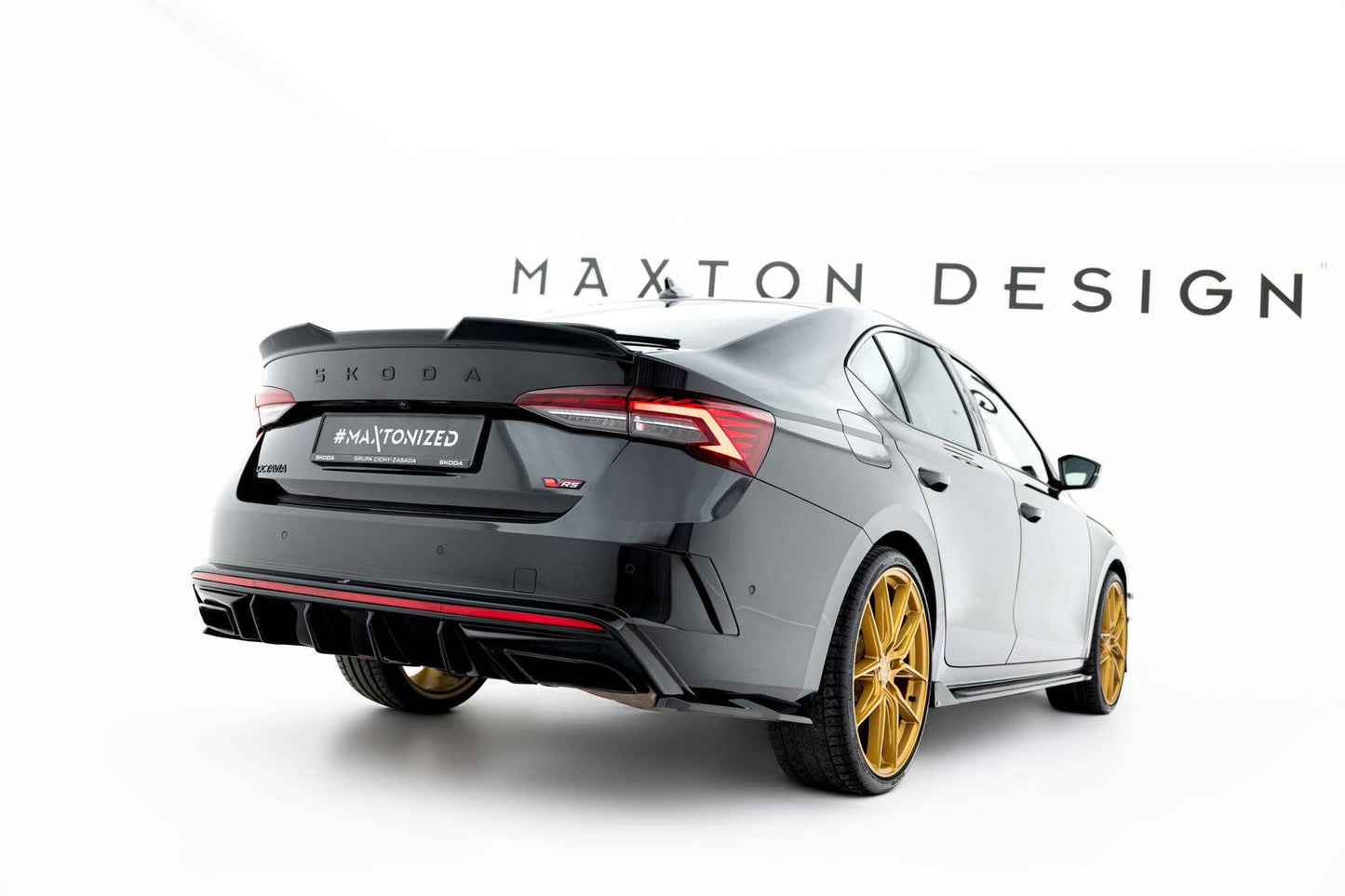 Spoiler portbagaj Maxton Design pentru Skoda Octavia RS, Sportline, Standard Liftback (2020-2024), lac negru