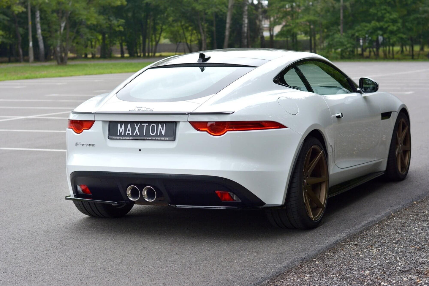 Maxton Design praguri pentru bara spate a Jaguar F-Type (2013-2016), lac negru