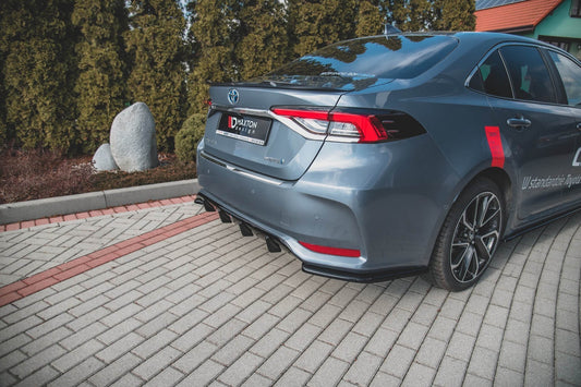 Maxton Design insertii laterale pentru bara spate Toyota Corolla sedan (2019-), negru lucios
