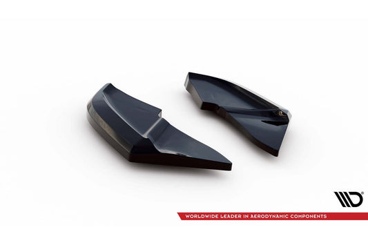 Extensii laterale Maxton Design versiunea 1 pentru bara spate a Volkswagen Scirocco (2014-2017), lac negru