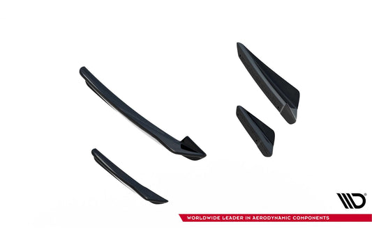 Extensii laterale Maxton Design pentru bara față RS a Skoda Octavia Liftback, break (2020-2024), negru lucios