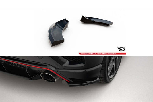 Inserții laterale Maxton Design pentru bara spate a Hyundai Veloster N (2018-2022), negru lac