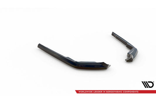 Inserții laterale pentru bara spate Maxton Design pentru Toyota Highlander (dupa 2019), negru lacuit