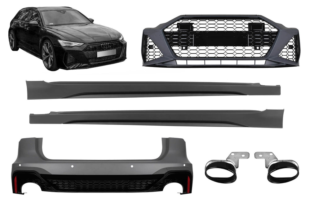 Tuning kit compatible with Audi A6 C8 Avant - with side skirts, (post-2018)