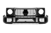 W465 Chrome Front Bar Set compatible with Mercedes G Class W464 (2018 onwards) with PDC, grille, headlight covers, fender extensions
