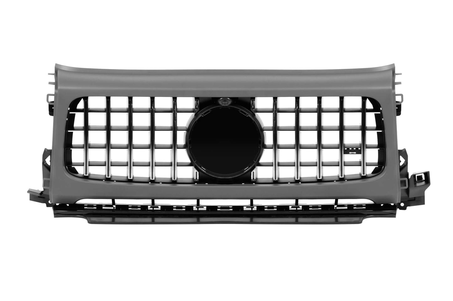 W465 Chrome Front Bar Set compatible with Mercedes G Class W464 (2018 onwards) with PDC, grille, headlight covers, fender extensions