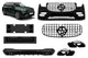 Tuning package with black elements and chrome/black grille, compatible with Mercedes GLS X167 (2020-2023) for models equipped with AMG Line rear bumper