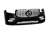 Tuning package with black elements and chrome/black grille, compatible with Mercedes GLS X167 (2020-2023) for models equipped with AMG Line rear bumper