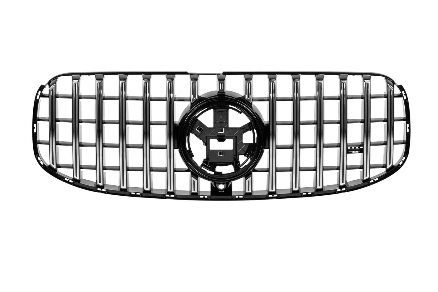 Tuning package with black elements and chrome/black grille, compatible with Mercedes GLS X167 (2020-2023) for models equipped with AMG Line rear bumper